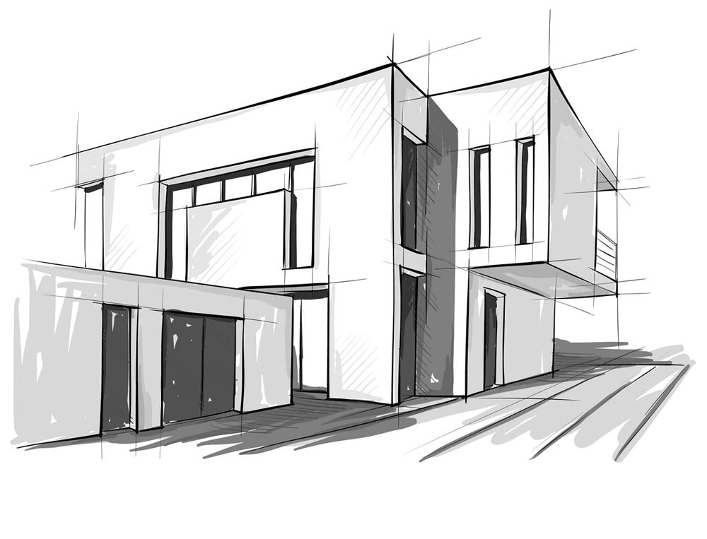 Illustration de propriété immobilière moderne
